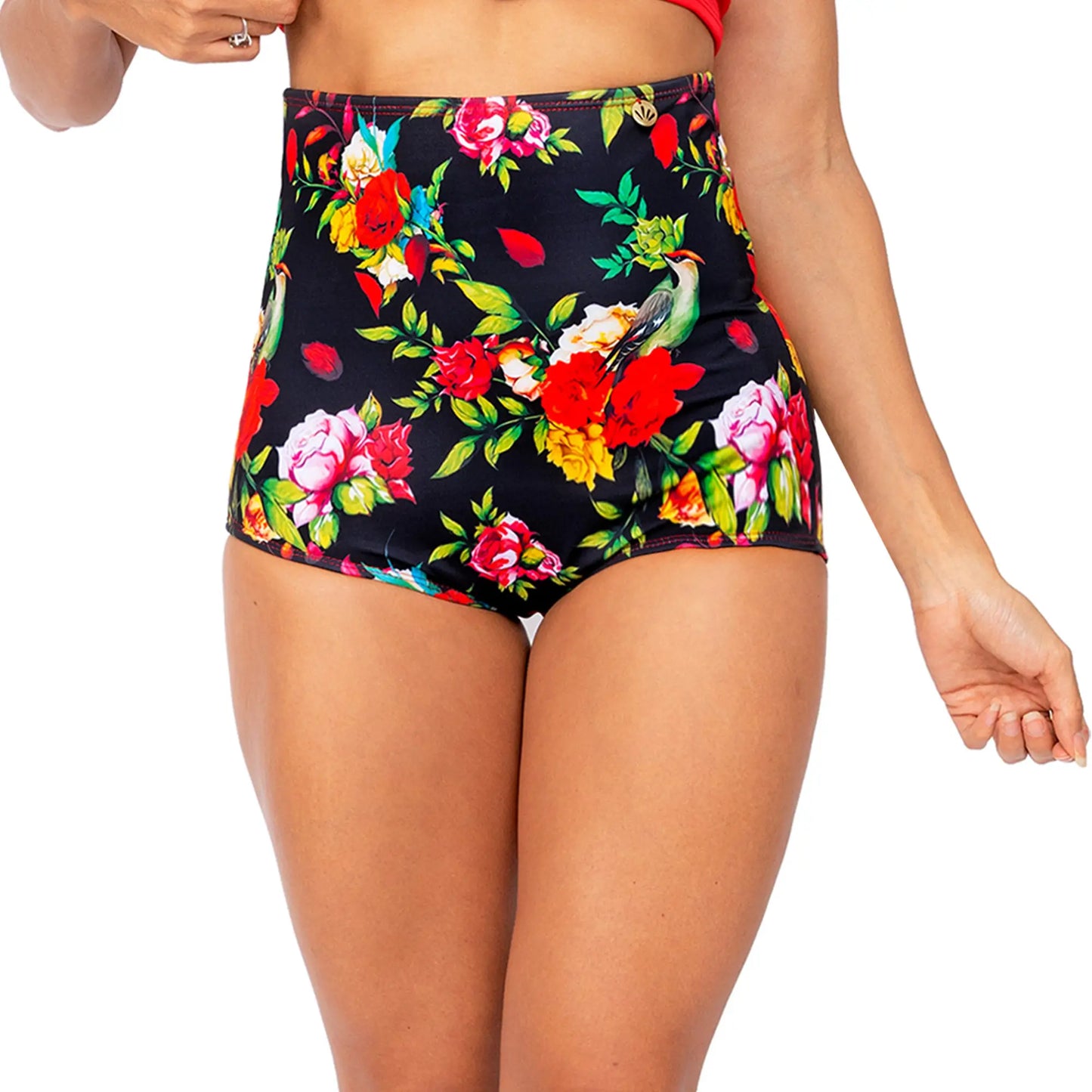 Panty Short Vestidos De Baño 1 Pieza Cachetero Control 1104b Negro