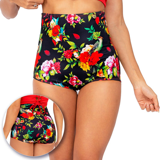 Panty Short Vestidos De Baño 1 Pieza Cachetero Control 1104b Negro