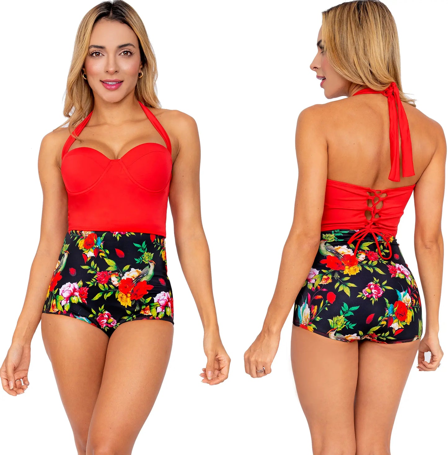 Panty Short Vestidos De Baño 1 Pieza Cachetero Control 1104b Negro