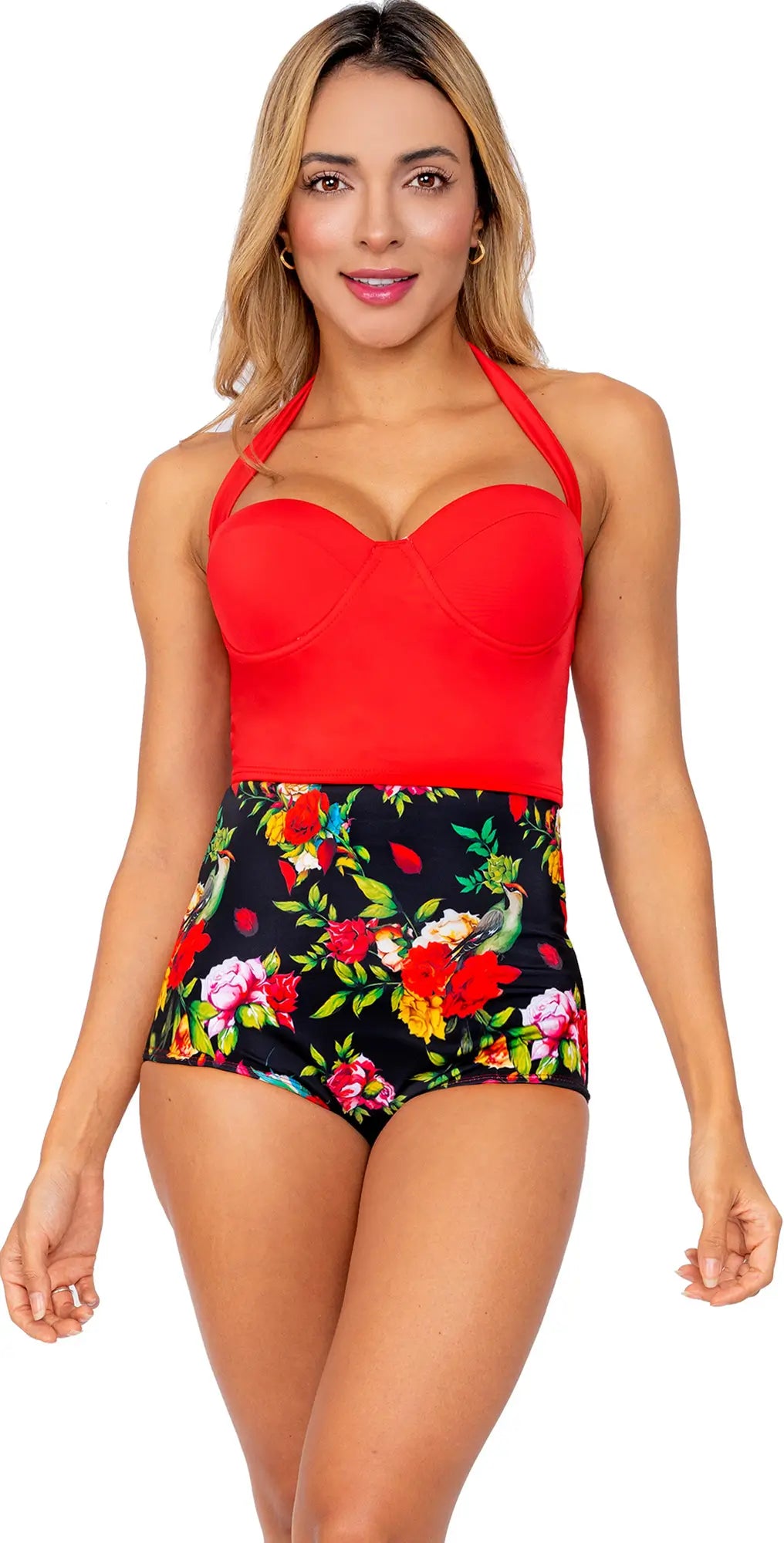 Vestidos De Baño Bikini RETRO PRAIE 1104 Panty Alto Control Abdomen