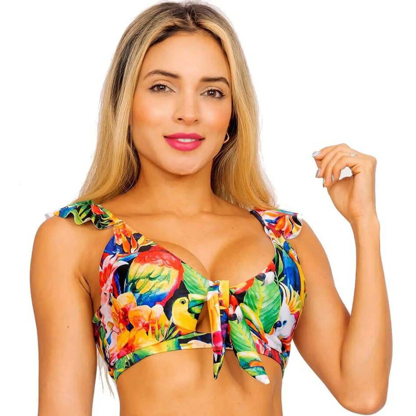 Vestido de Baño Bikini Panty Alto PRAIE 2012 Amarillo Control Abdomen