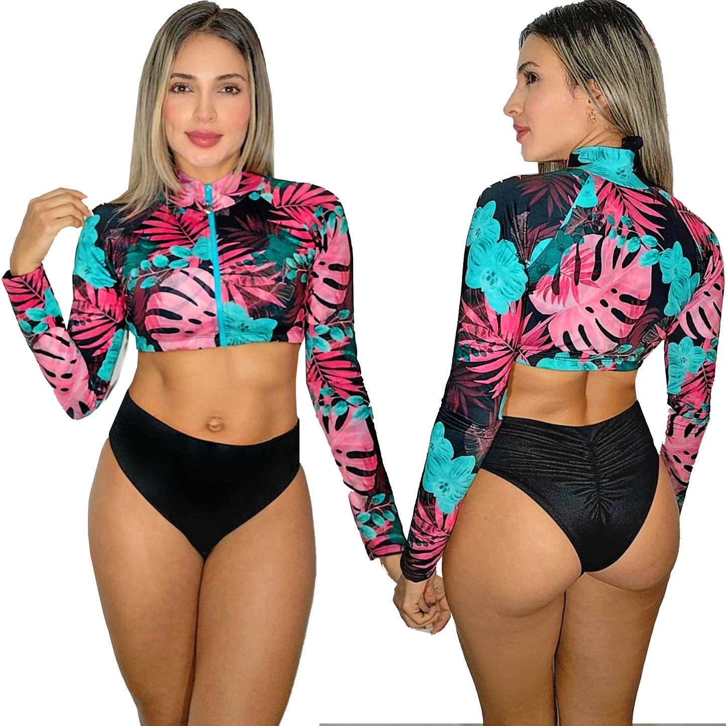 Vestido de Baño Bikini RETRO 2700 Manga Larga Doble Faz