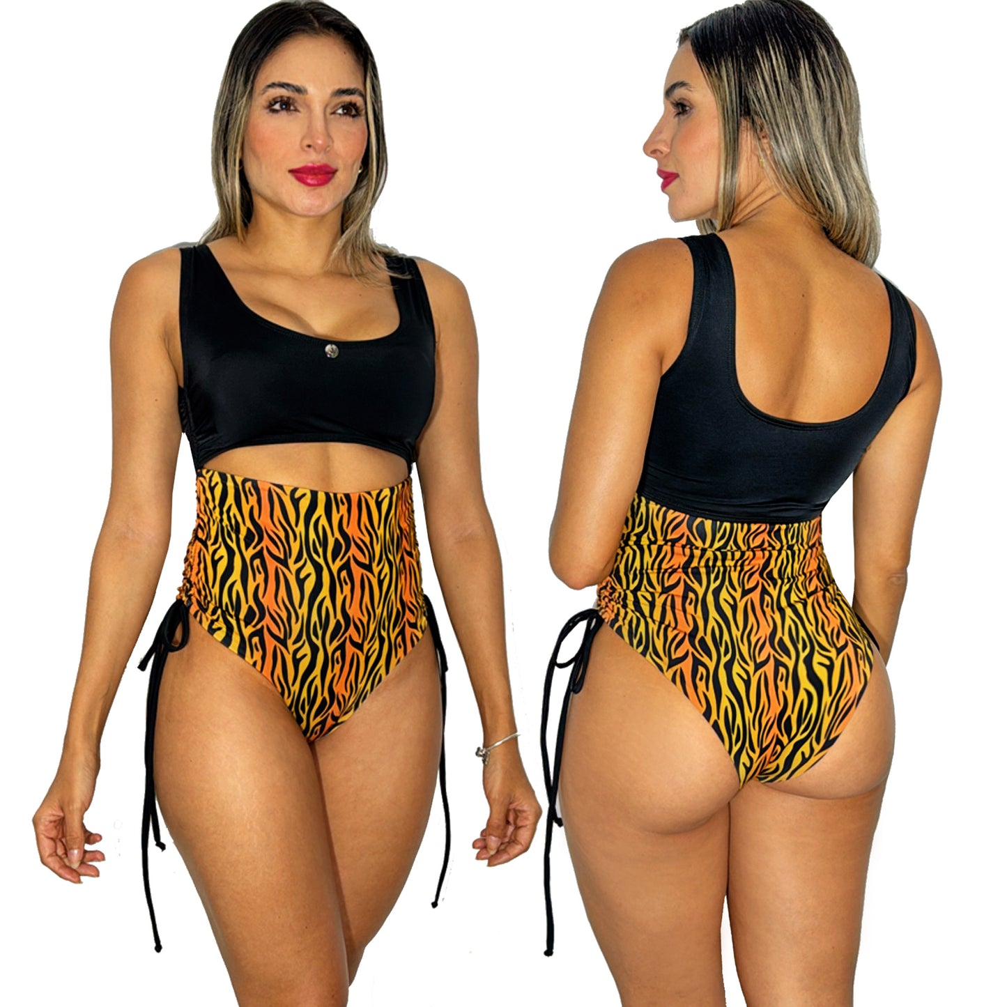 Vestido de Baño Enterizo PRAIE 2704Animal Trikini