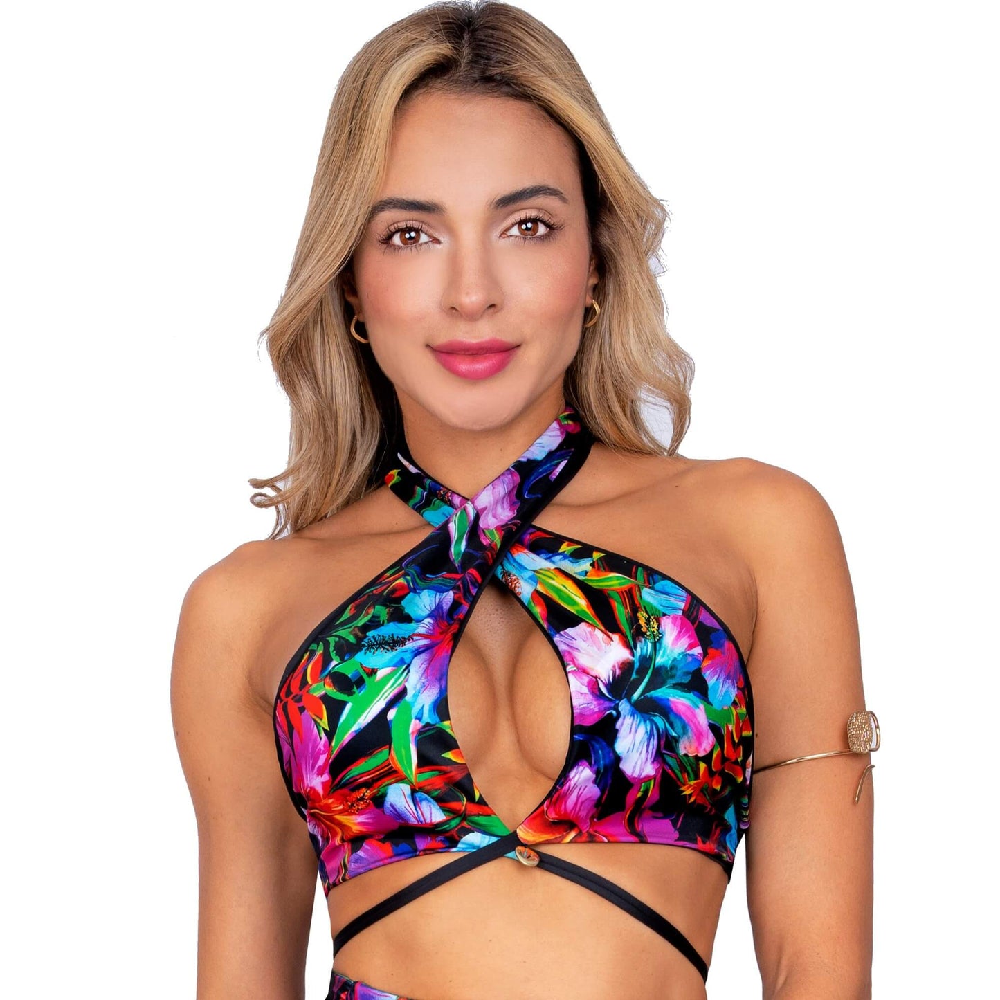 Top de Vestido de Baño PRAIE REF: 1704A Sutil Flores - Praie Vestidos de Baño