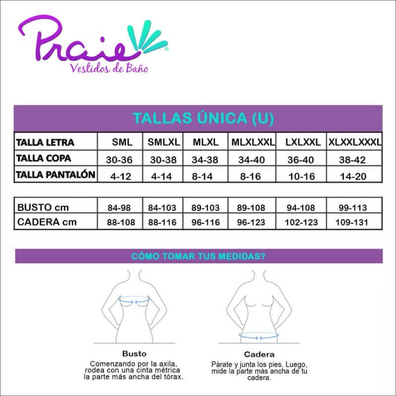 Vestido de Baño Bikini PRAIE REF: 2126Negro Bronceo Ajustable - Praie Vestidos de Baño