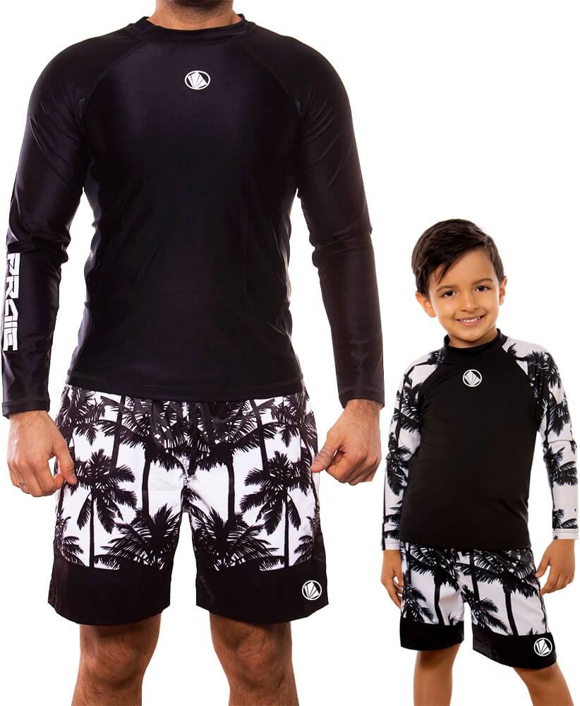 Pantaloneta De Baño Niños Praie Ref: 2014bn Palmeras *filtro - Praie Vestidos de Baño