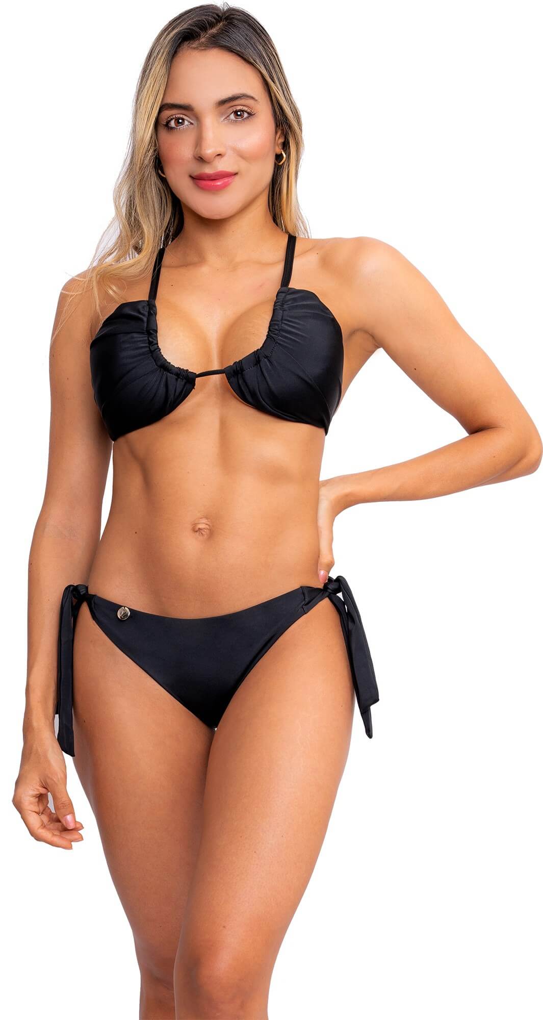 Vestido de Baño Bikini PRAIE REF: 2216Negro Levanta Cola Rubí - Praie Vestidos de Baño