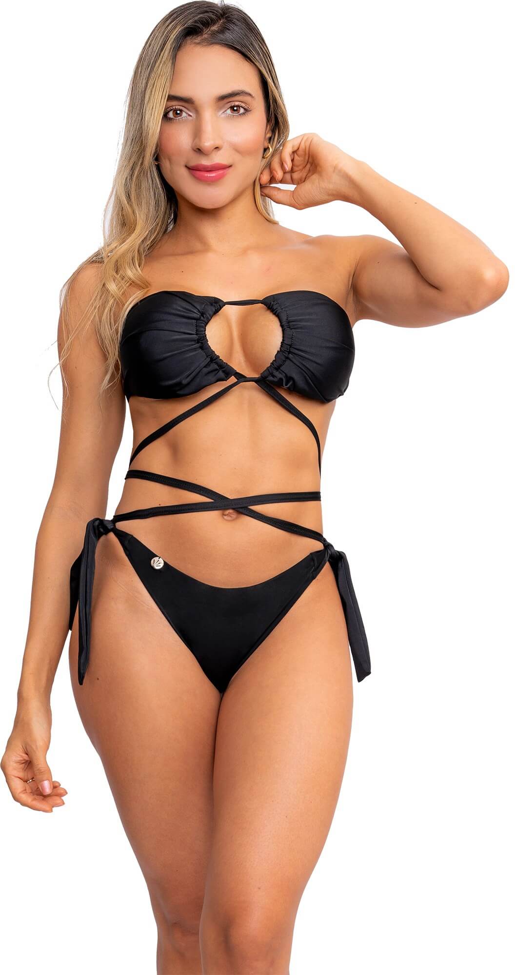 Vestido de Baño Bikini PRAIE REF: 2216Negro Levanta Cola Rubí - Praie Vestidos de Baño