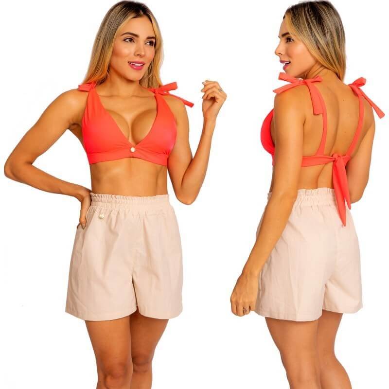 Top de Vestido de Baño PRAIE REF: 2414A Lazos - Praie Vestidos de Baño