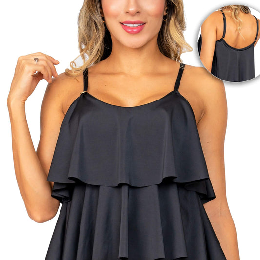 Top de Vestido de Baño PRAIE 2329ANegro Blusa Boleros - Praie Vestidos de Baño