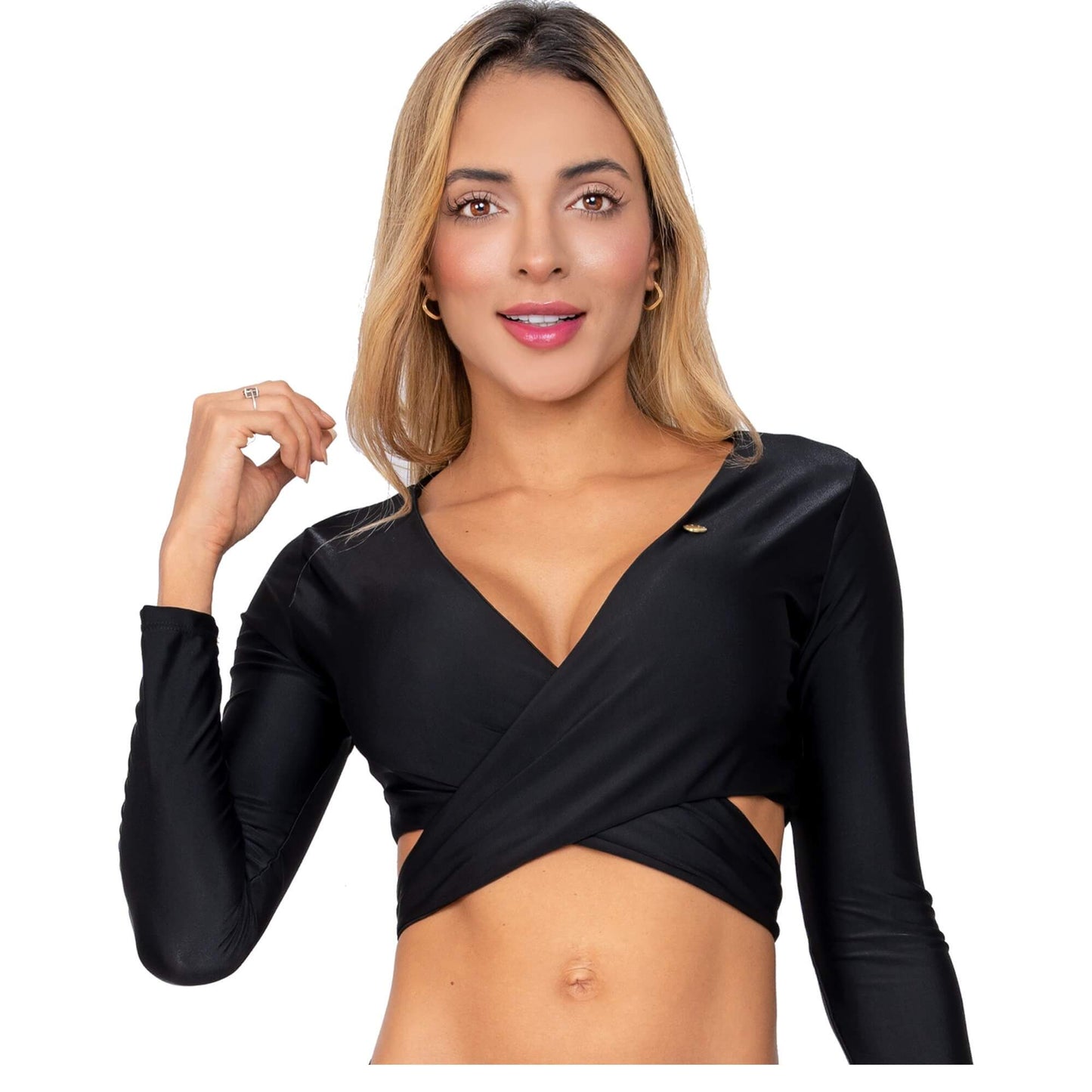 Buzo de Vestido de Baño PRAIE REF: 2225A Cruzado Manga Larga - Praie Vestidos de Baño