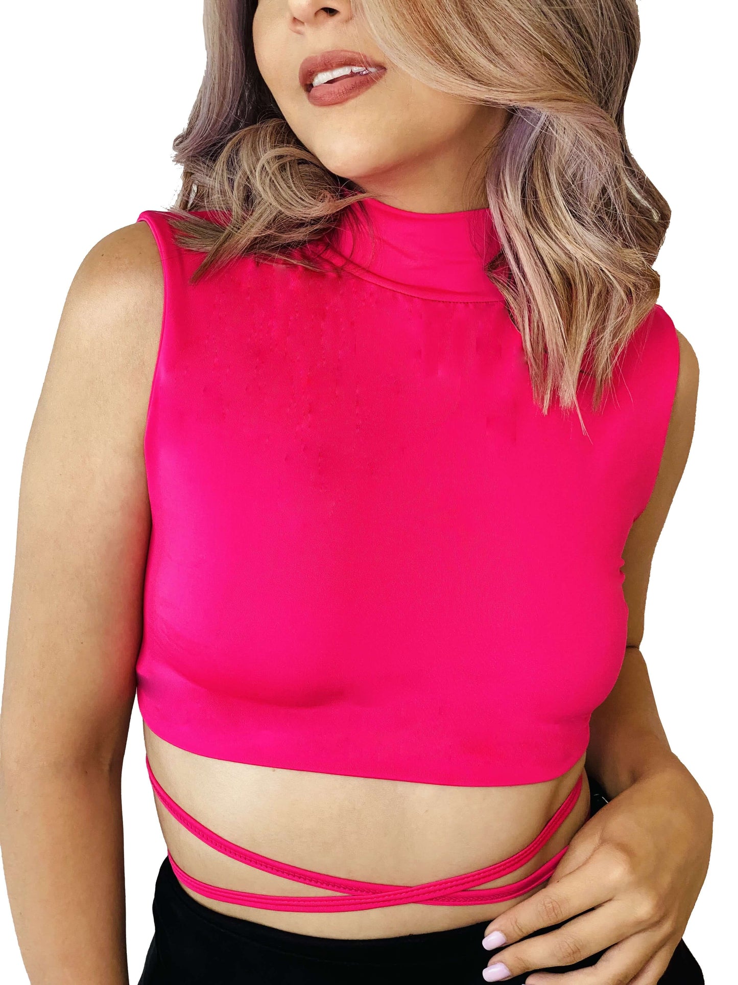 Blusa PRAIE REF: BL008 Fucsia Bora Crop Top Mujer - Praie Vestidos de Baño