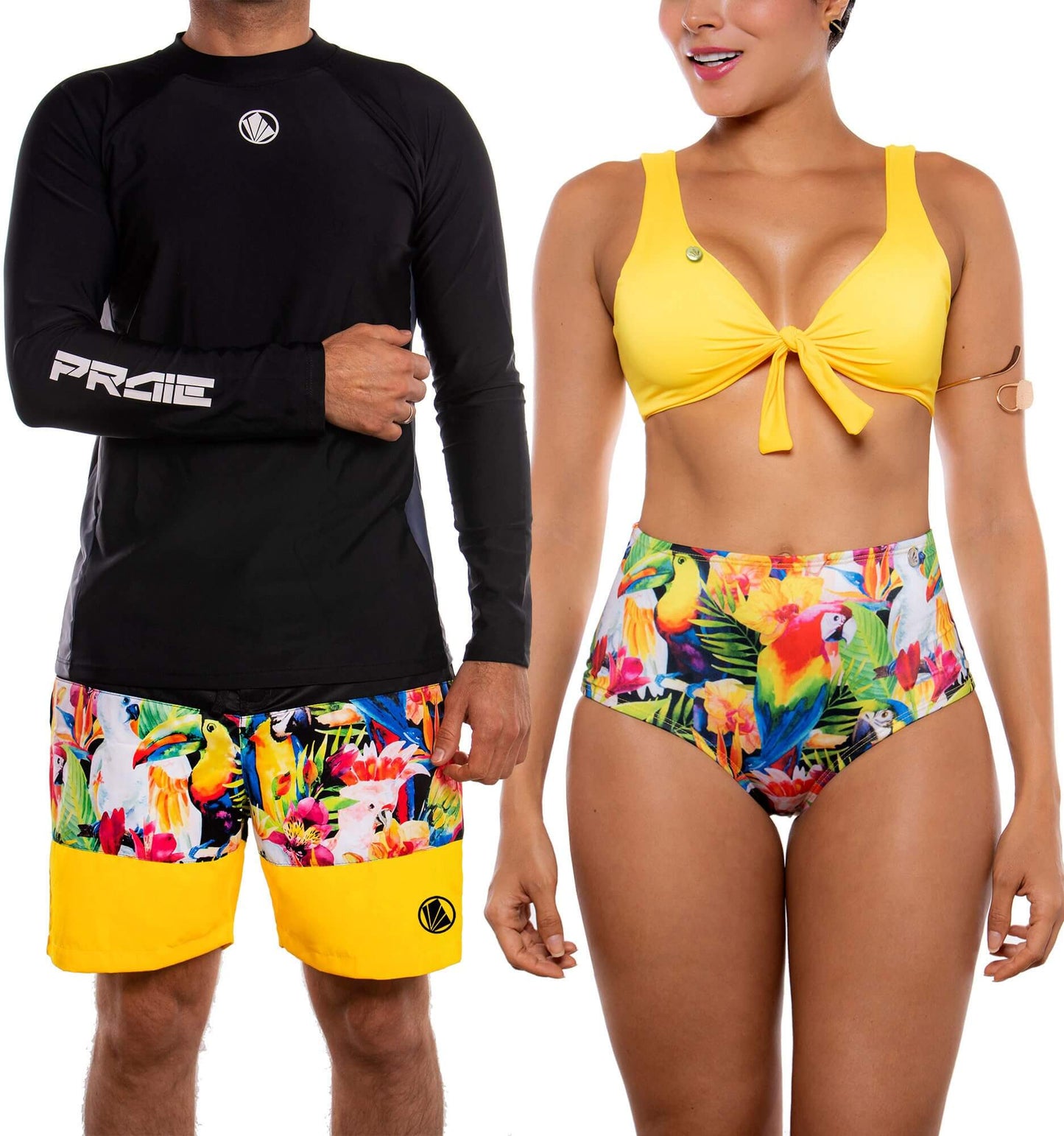 Panty Alto de Vestido de Baño PRAIE 1511B5 Pájaros *Control - Praie Vestidos de Baño