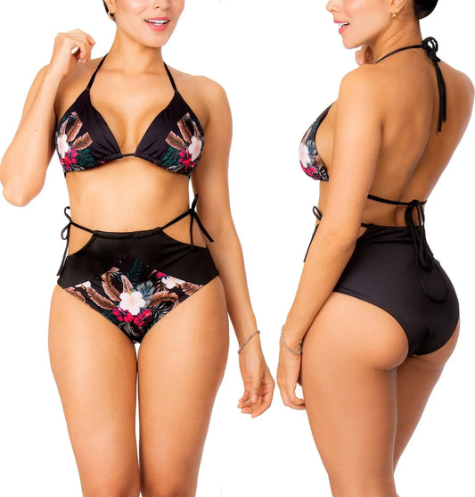 Vestido de Baño Bikini RETRO PRAIE REF: 2505 Amarre Flores Praie Vestidos de Baño