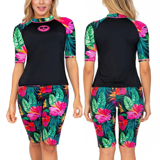 Vestido de Baño Tankini PRAIE 2424 Mangas 3/4 Biker Control Abdomen