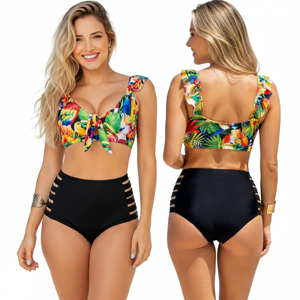 Vestido de Baño Bikini Panty Alto PRAIE 2711 Control Abdomen