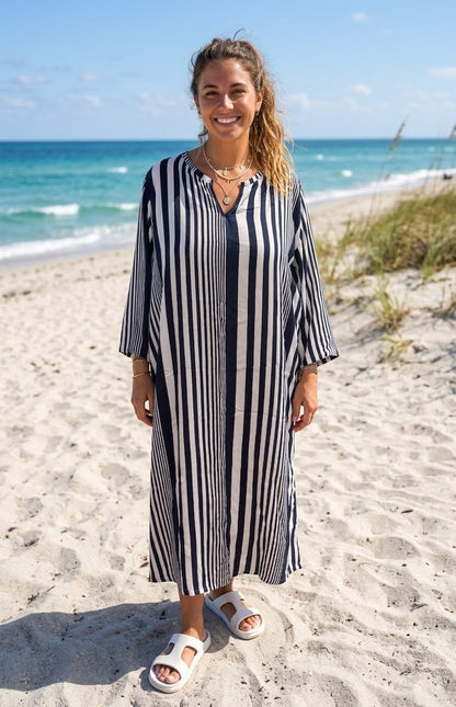 Vestido Blusón Salida de Baño PRAIE 2716 Rayas Ropa de Playa