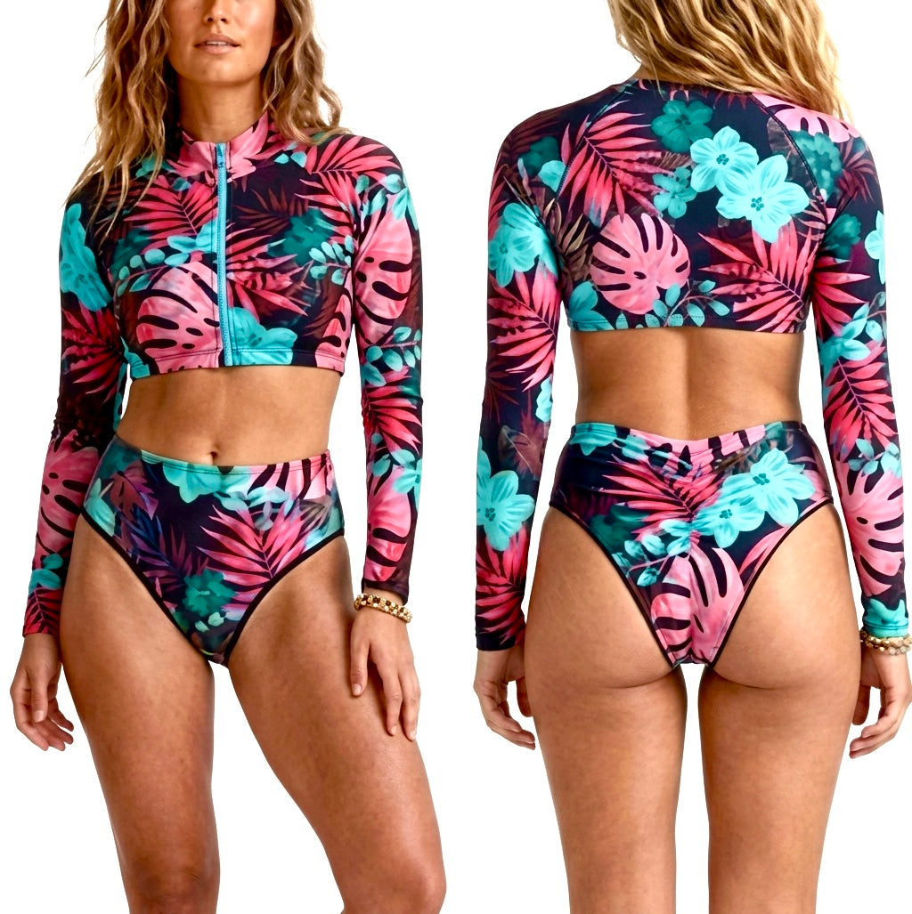 Top de Vestido de Baño 2700A Manga Larga Camibuzo