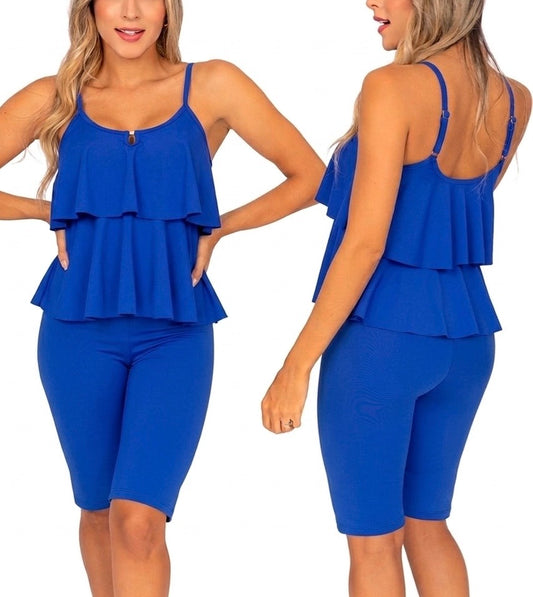 Vestido de Baño Tankini PRAIE 2329 Azul Biker Control