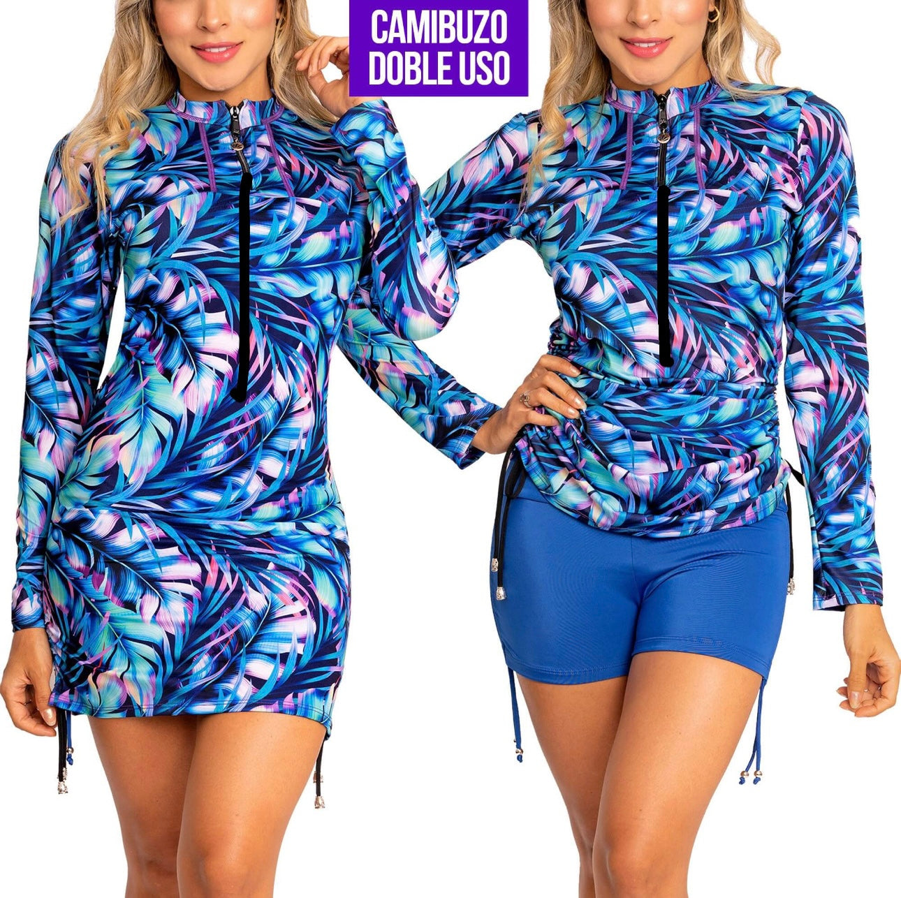 Buzo de Vestido de Baño PRAIE REF: 2332APlumas Blusa Vestido Ajustable