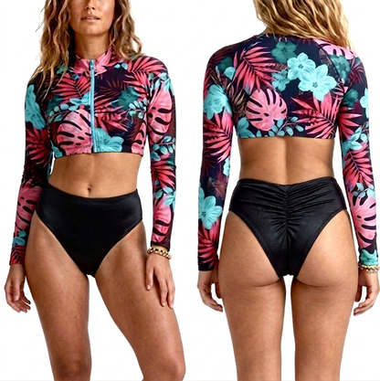 Vestido de Baño Bikini RETRO 2700 Manga Larga Doble Faz