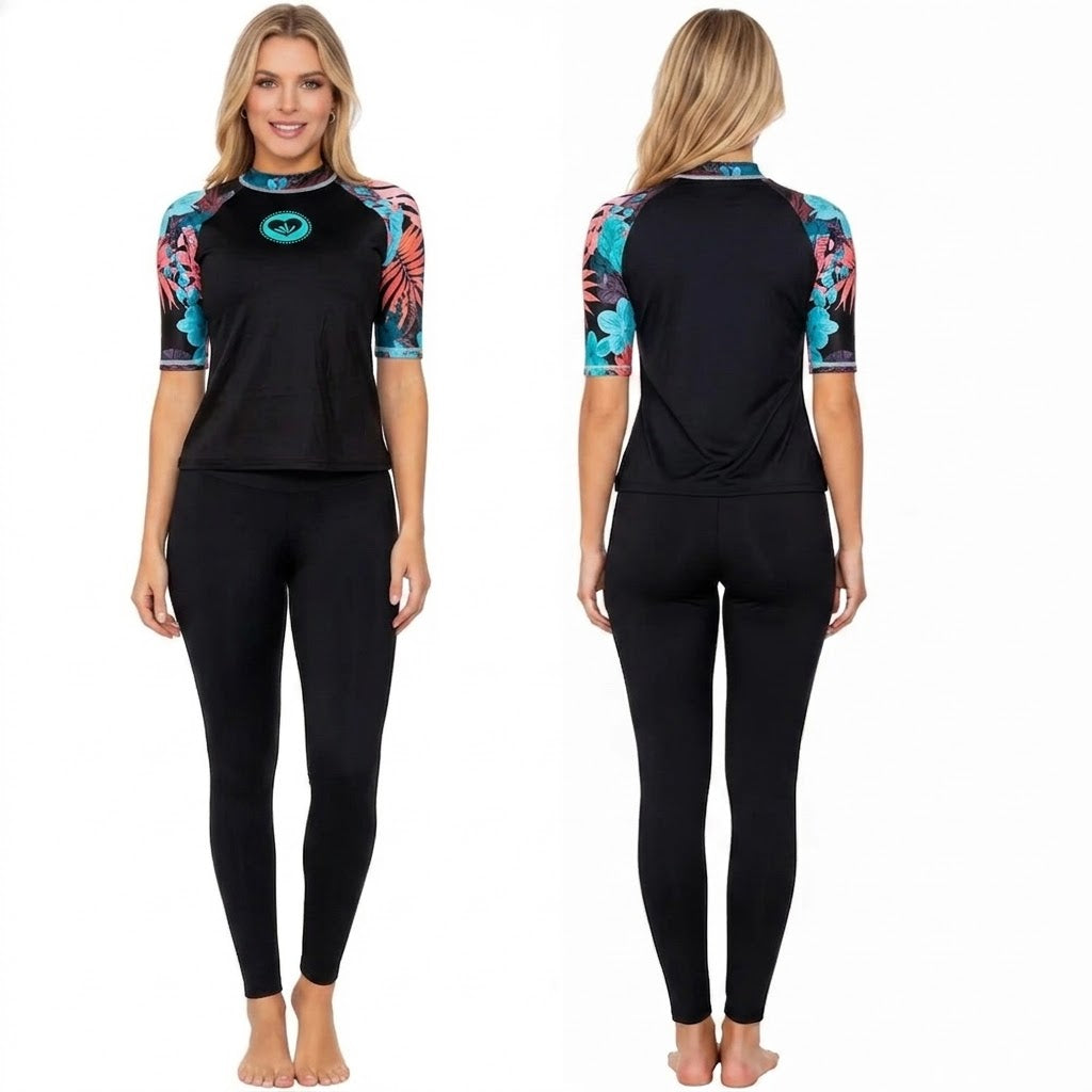 Vestido de Baño Tankini PRAIE 0004 Mangas 3/4 Biker Control Abdomen