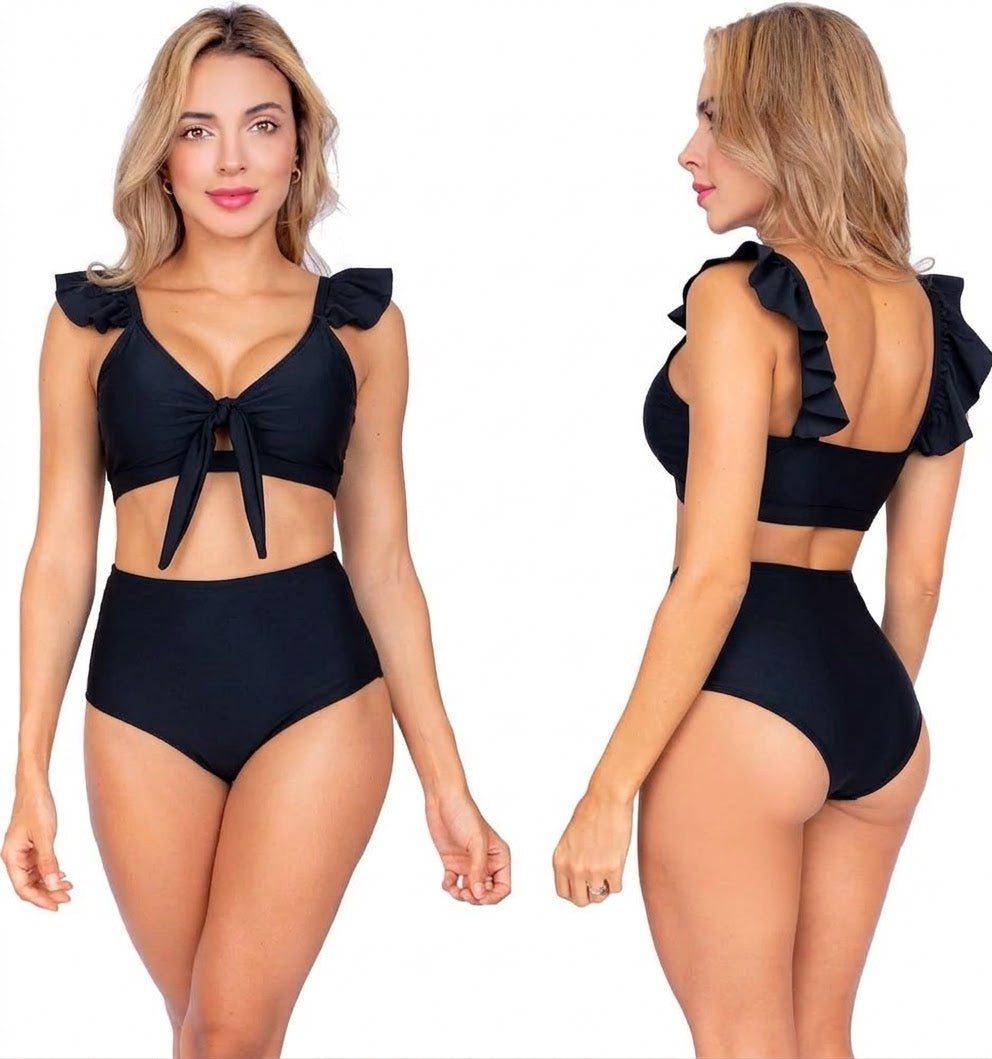 Top de Vestido de Baño PRAIE 2012A Negro Boleros