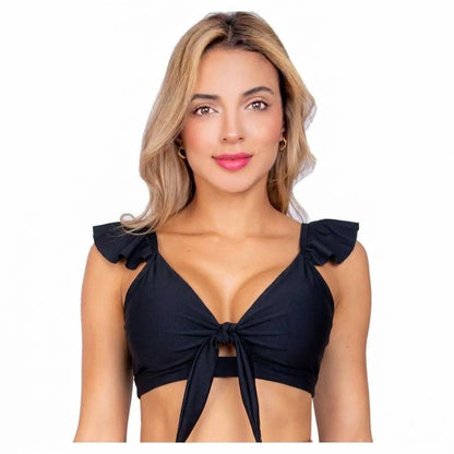 Top de Vestido de Baño PRAIE 2012A Negro Boleros