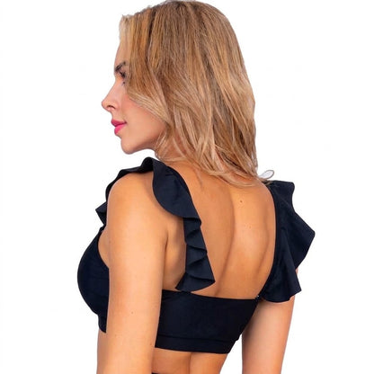 Top de Vestido de Baño PRAIE 2012A Negro Boleros