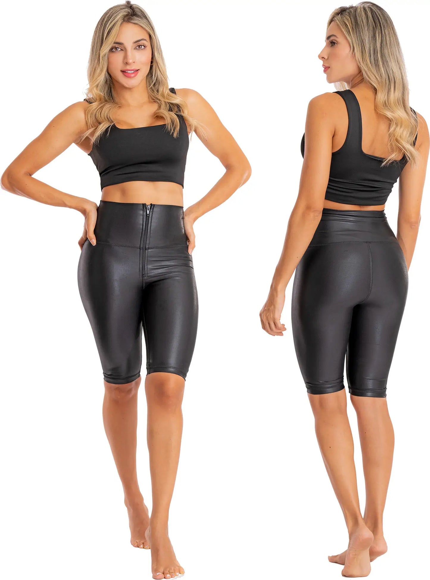 Leggins PRAIE LG008 Biker Efecto cuero levanta cola - Praie Vestidos de Baño