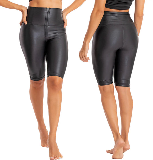 Leggins PRAIE LG008 Biker Efecto cuero levanta cola - Praie Vestidos de Baño