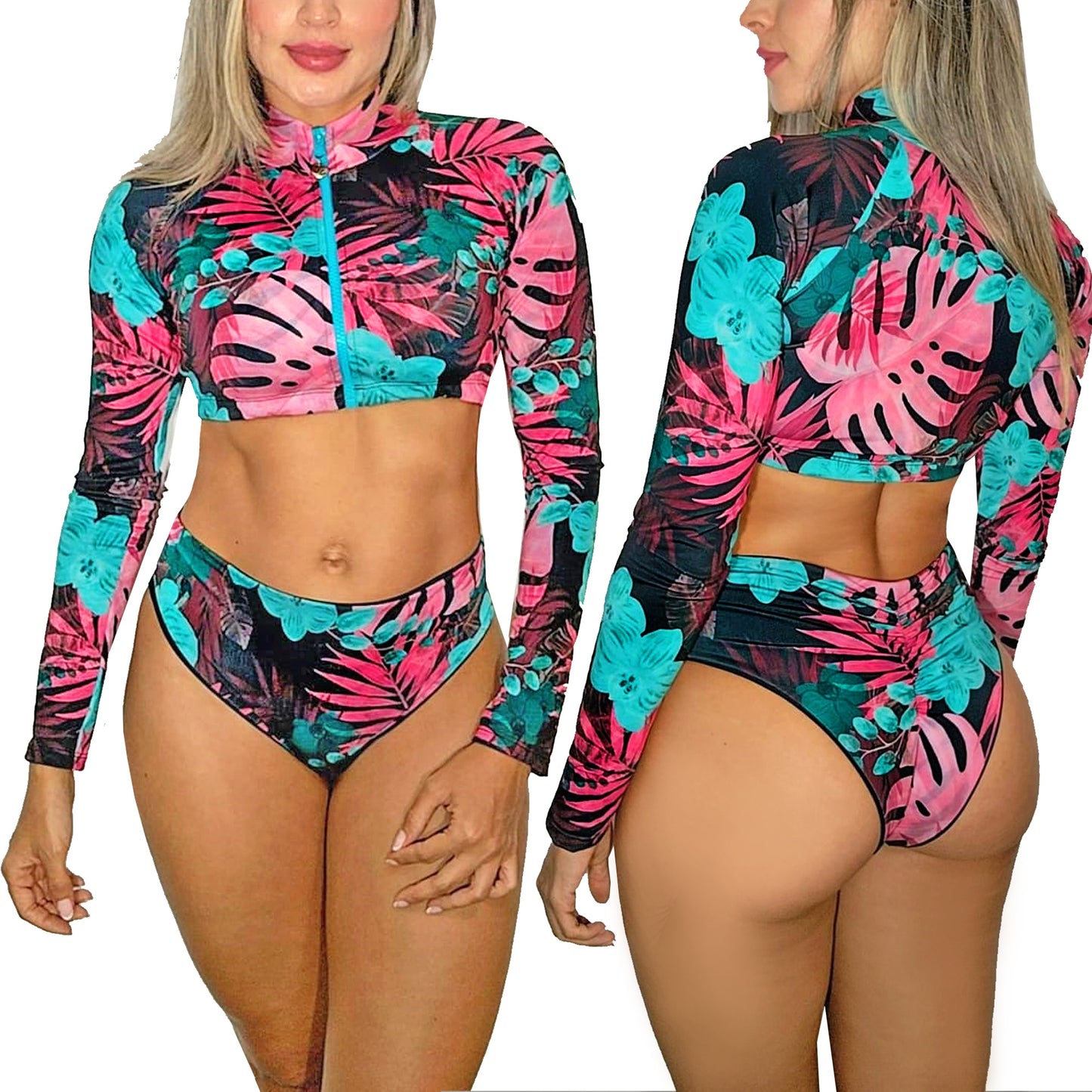 Vestido de Baño Bikini RETRO 2700 Manga Larga Doble Faz