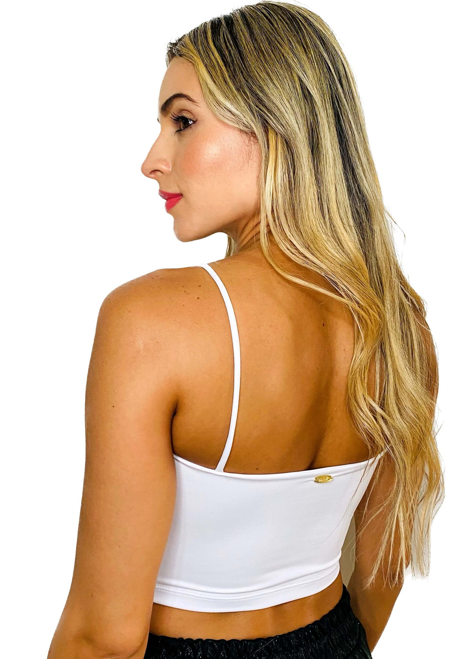 Blusa PRAIE REF: BL001 Blanco Oasis Crop Top Mujer - Praie Vestidos de Baño