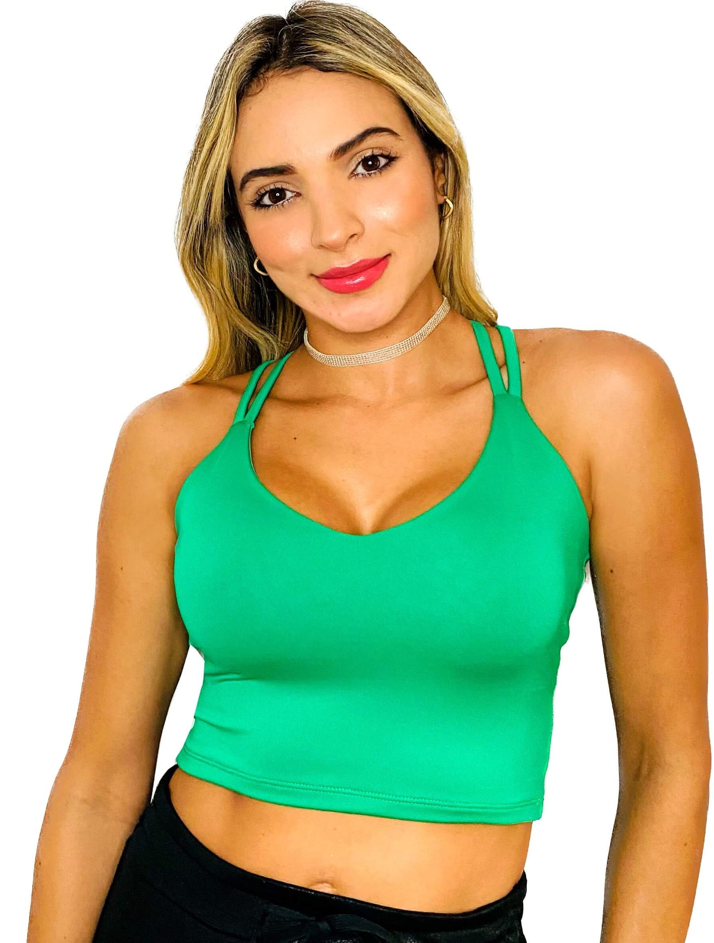 Blusa PRAIE REF: BL003 Verde Venecia Crop Top Mujer - Praie Vestidos de Baño