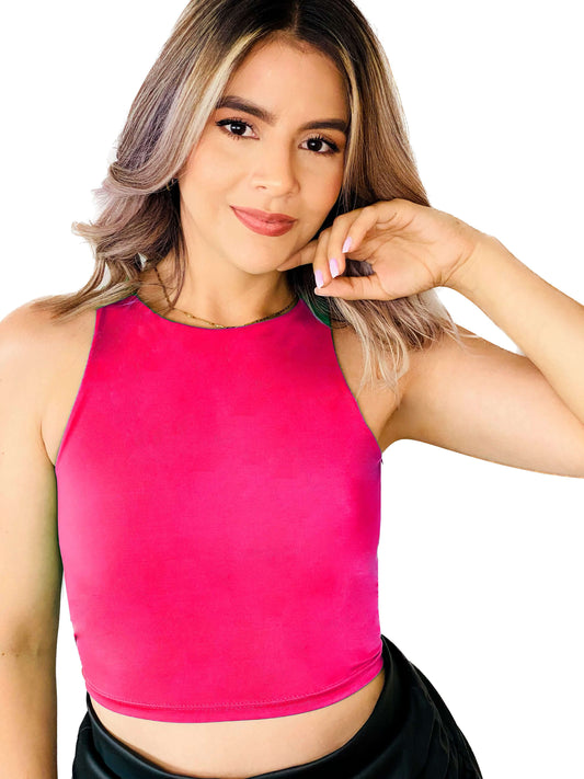 Blusa PRAIE REF: BL005 Fucsia Sicilia Crop Top Mujer - Praie Vestidos de Baño