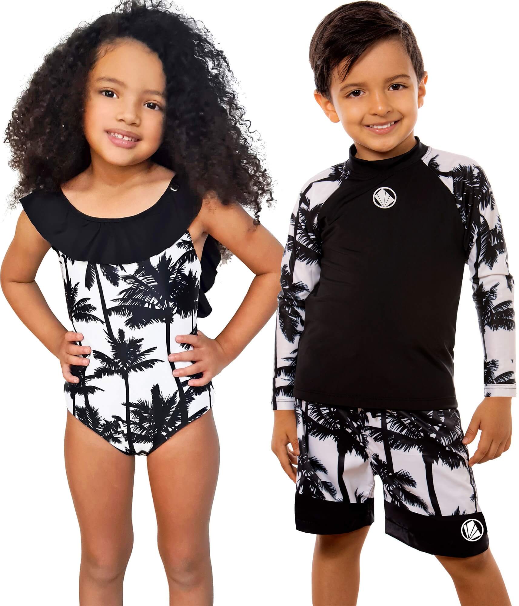 Buzo De Traje De Baño Niños Ref: 2014an Praie Manga Palmeras - Praie Vestidos de Baño