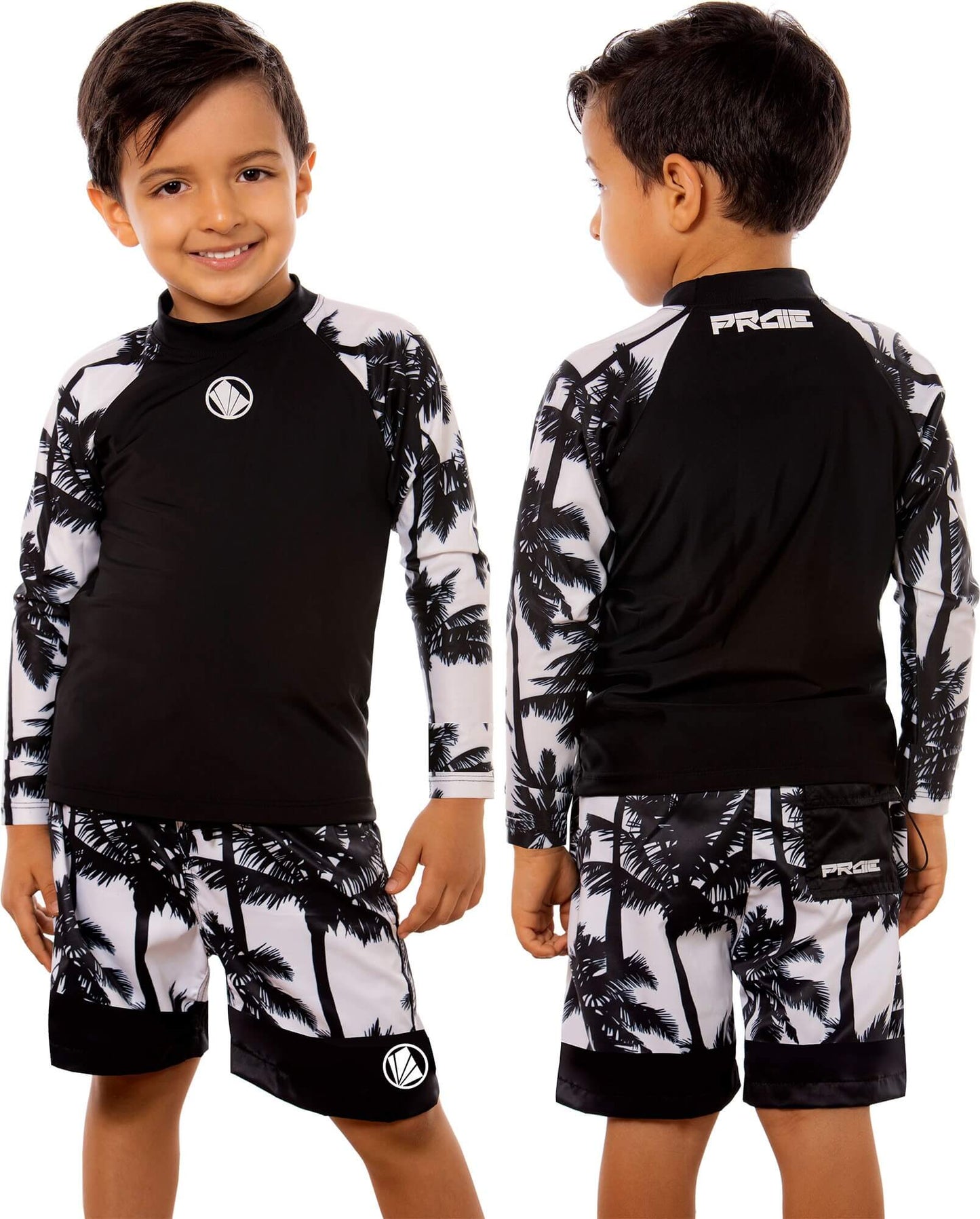 Buzo De Traje De Baño Niños Ref: 2014an Praie Manga Palmeras - Praie Vestidos de Baño