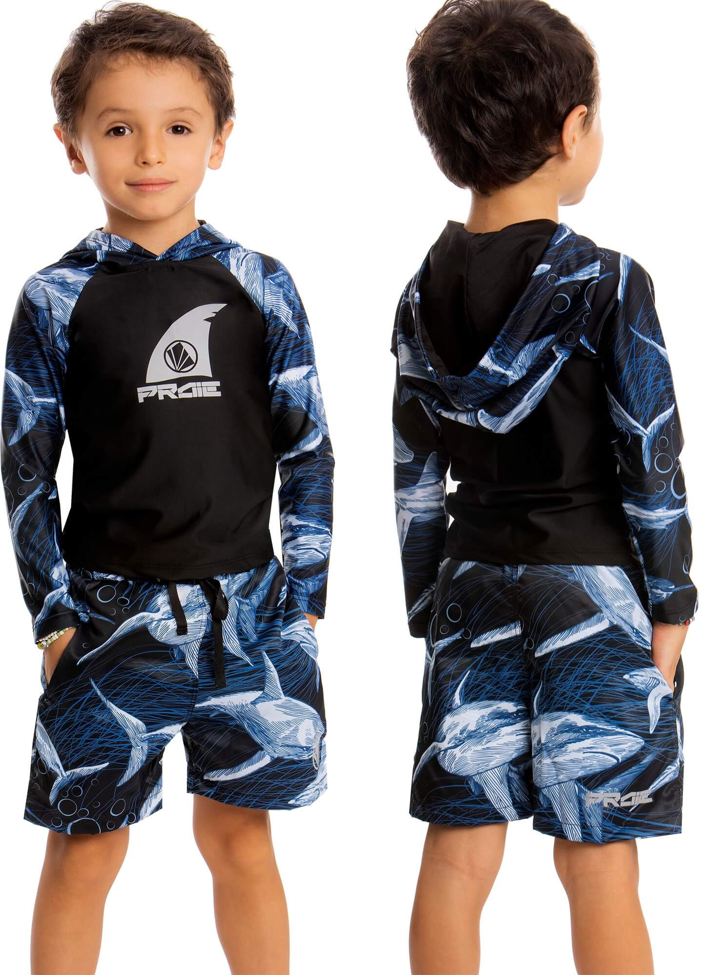 Pantaloneta de Baño Niños PRAIE REF: 2334BN Tiburones Filtro - Praie Vestidos de Baño