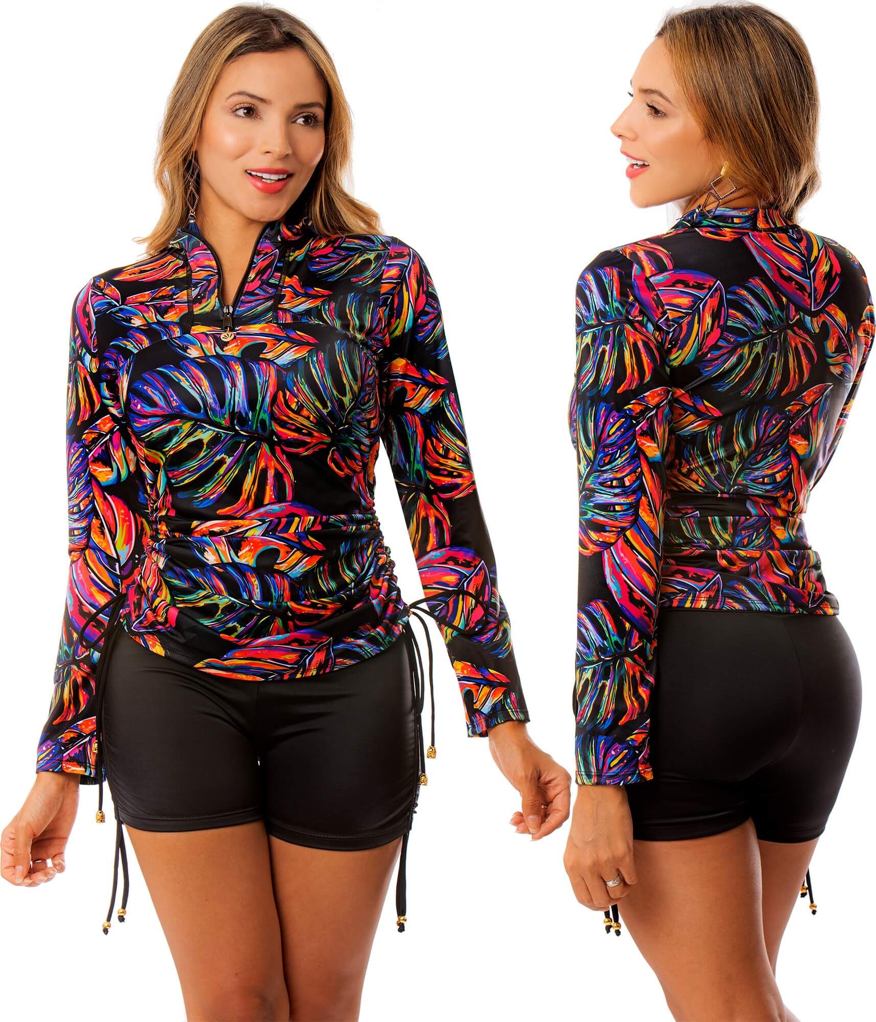 Blusa Traje De Baño Con Short Short Ropa De Baño Blusa Trajes