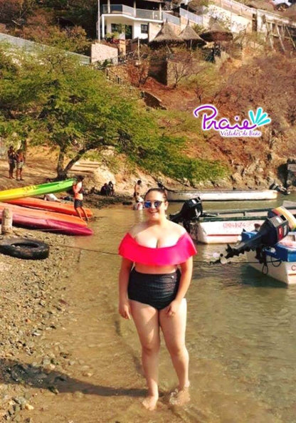 Panty PRAIE REF: 1015B1 Retro Puntos (Negro/Blanco) - Praie Vestidos de Baño