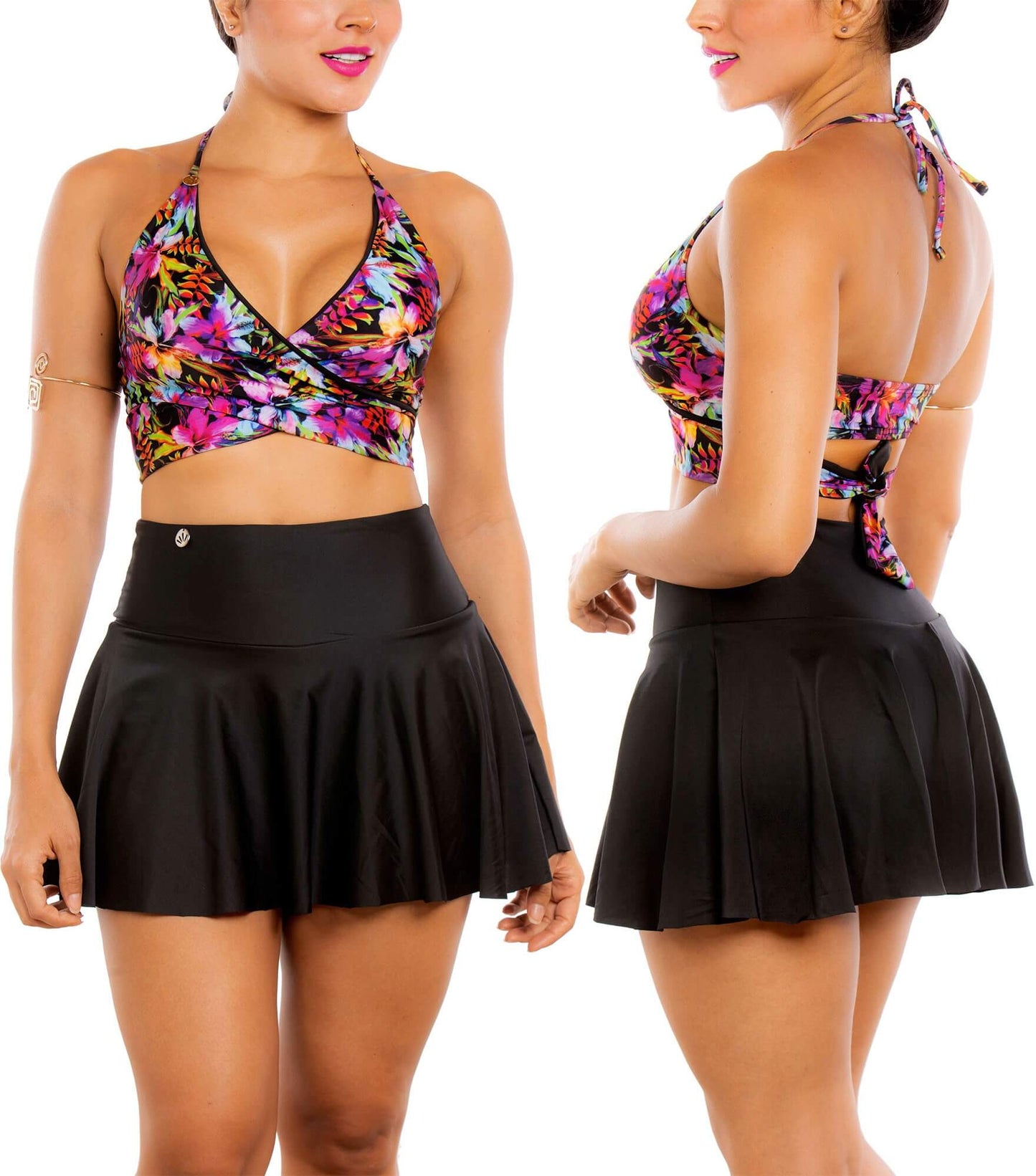 Panty Alto De Vestido De Baño Praie 0003 Falda Short Control - Praie Vestidos de Baño