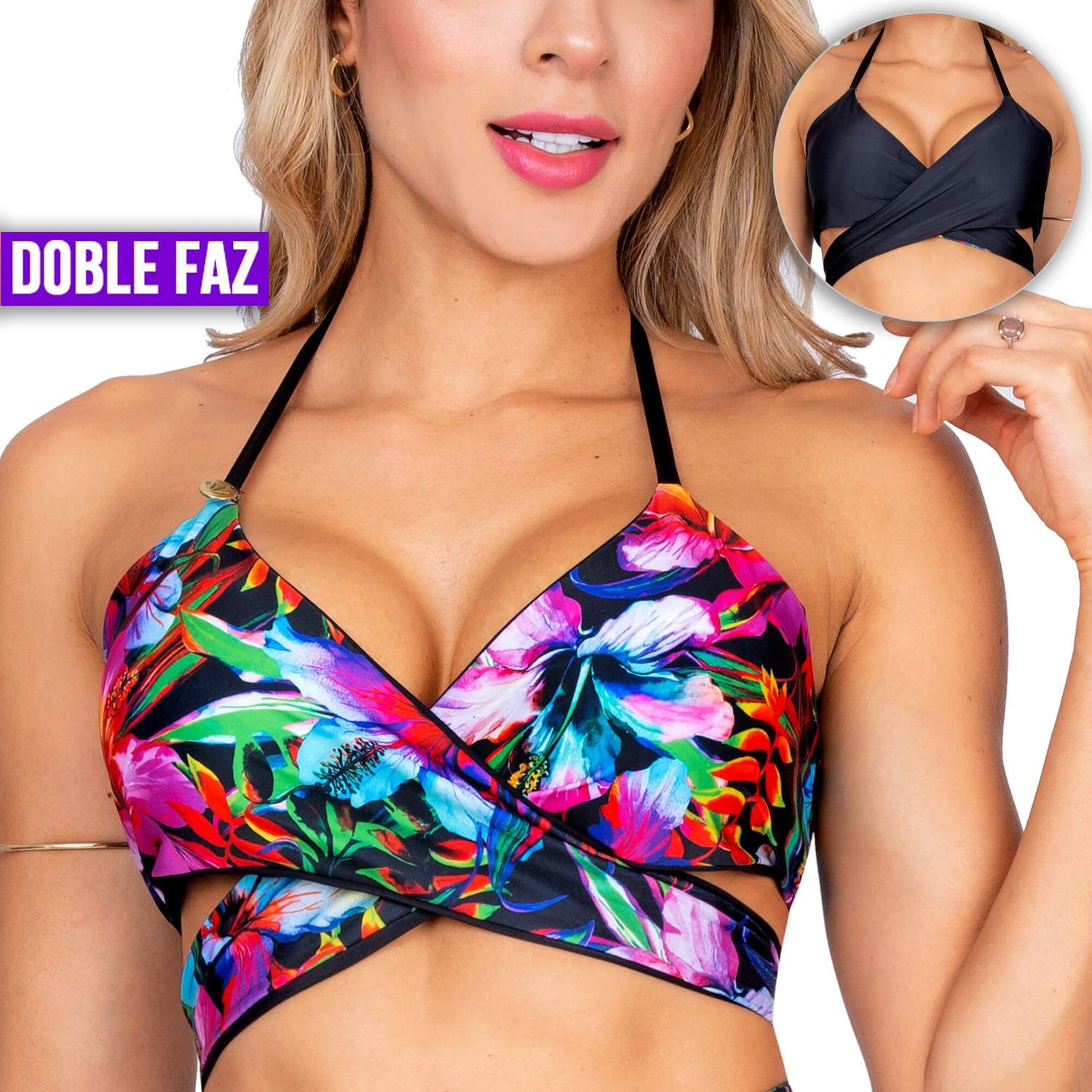 Top de Vestido de Baño PRAIE REF: 1704A Sutil Flores - Praie Vestidos de Baño