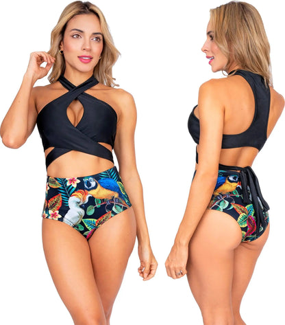 Vestido de Baño Bikini Panty Alto PRAIE 1734 Ilusión Praie Vestidos de Baño