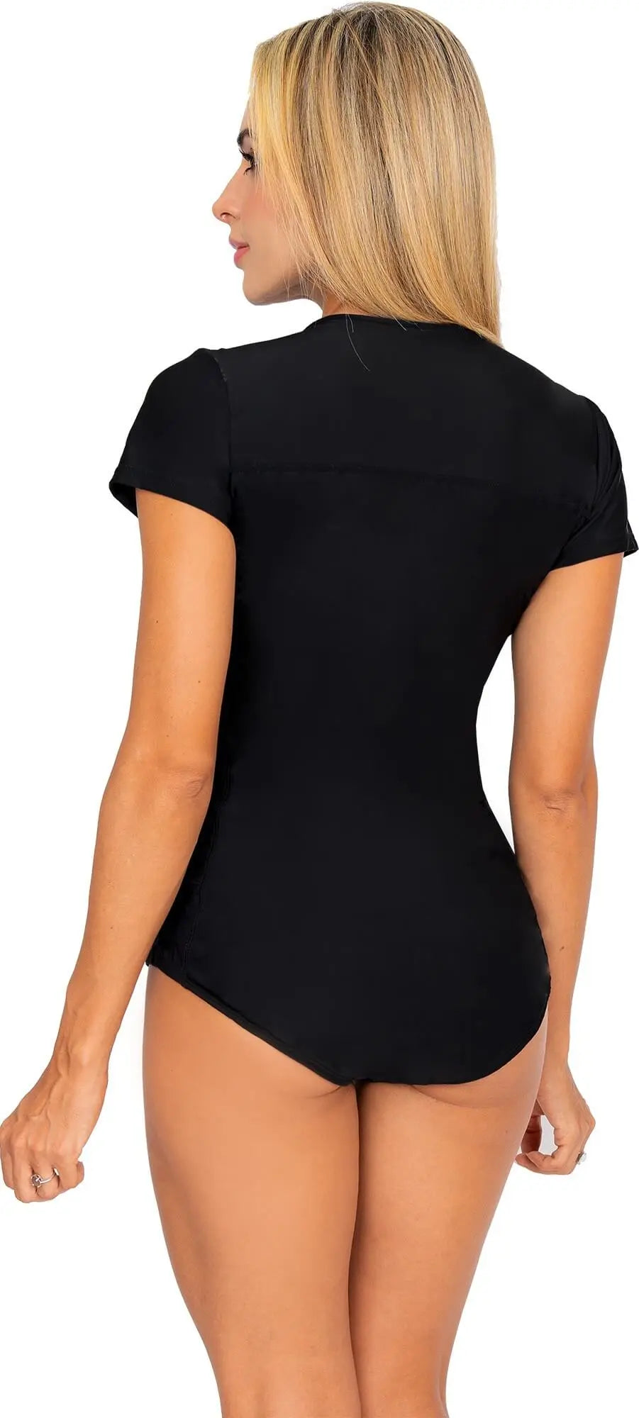 Vestidos De Baño Trajes Enterizos Manga Corta De Cierre 2023 Praie Vestidos de Baño